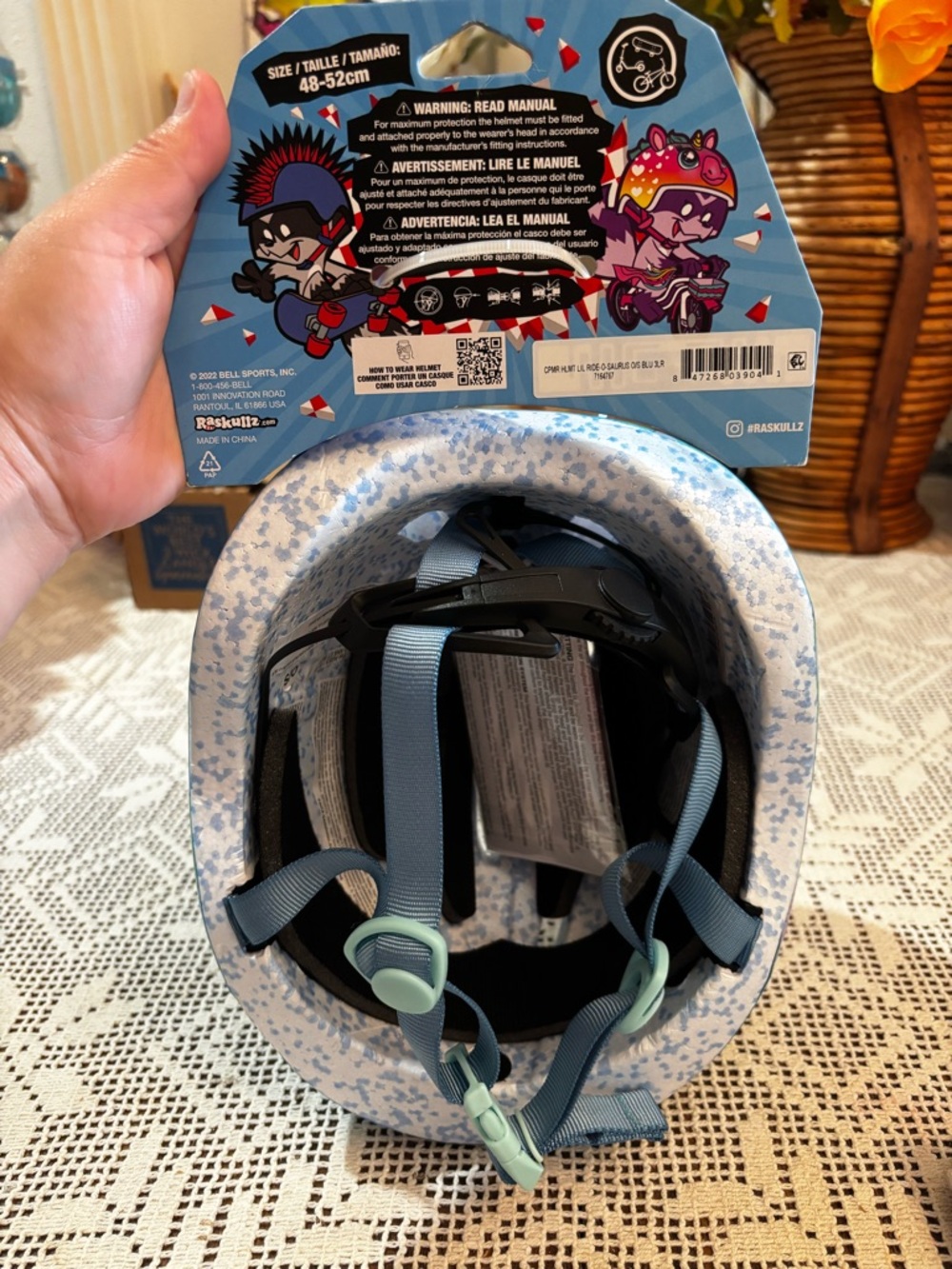 (WT 2026) Raskullz Infant Light Blue Dino Bike Helmet - Picture 3 of 3